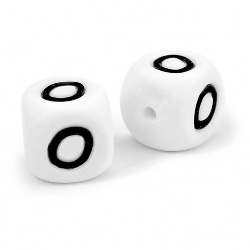 contas de silicone letras o