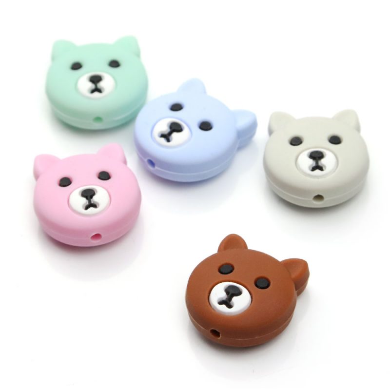 Entrepieza Cabeza de Osito Doble Cara