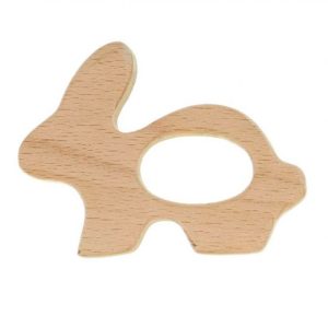 Mordedores conejito de madera para chupeteros