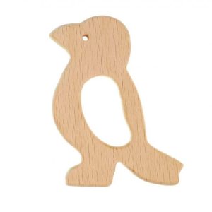 Madera de pingüino mordedores para bebé