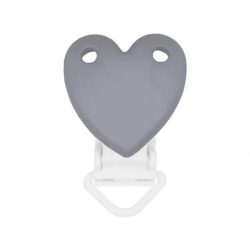 Clips de silicone para chupeta de coração