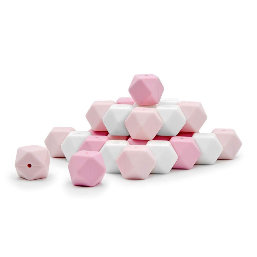 Silicone beads hexagon
