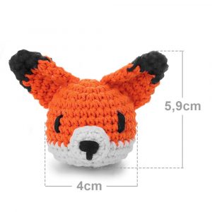 Zorrito de crochet para chupeteros