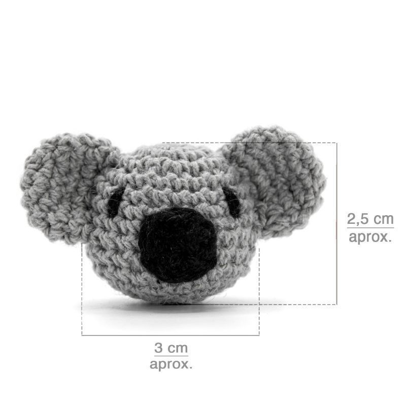 Cabeza de koala crochet para bebé