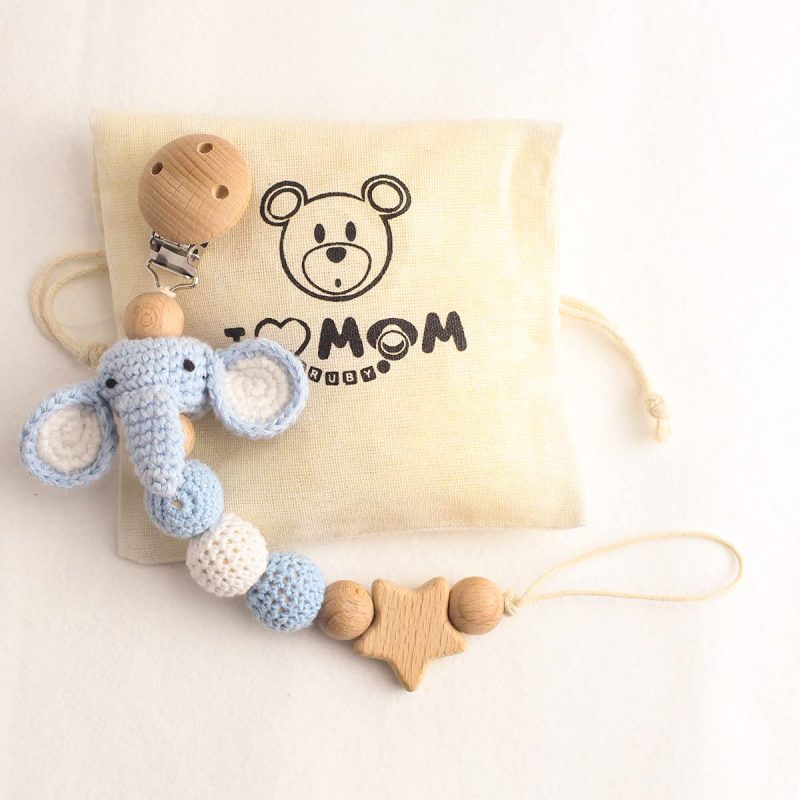Cabeza de elefante crochet para chupeteros