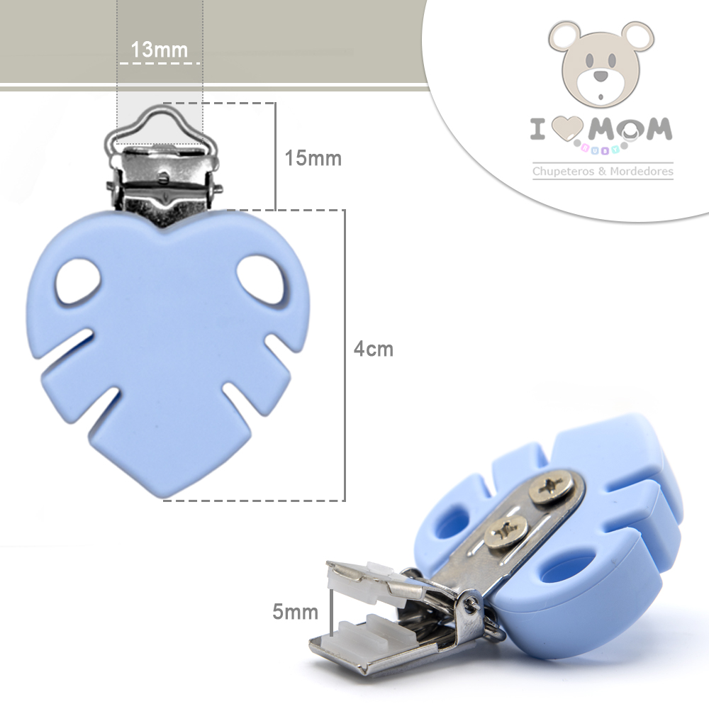 Silicone leaf pacifier clips