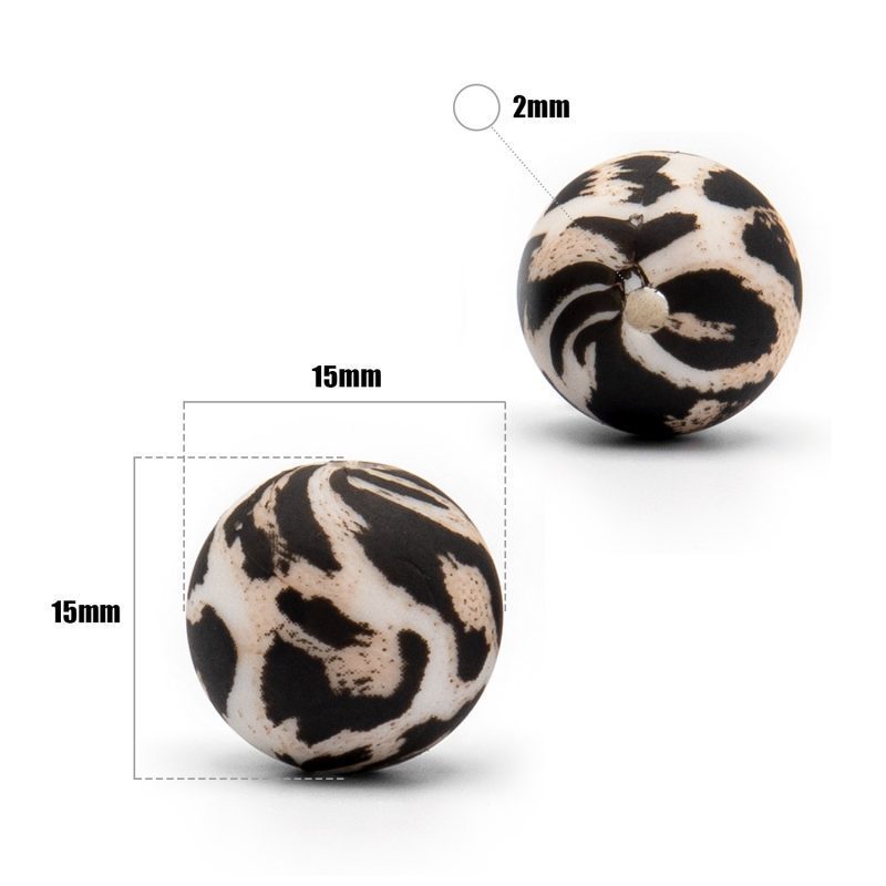 Bolas de silicona leopardo para bebé