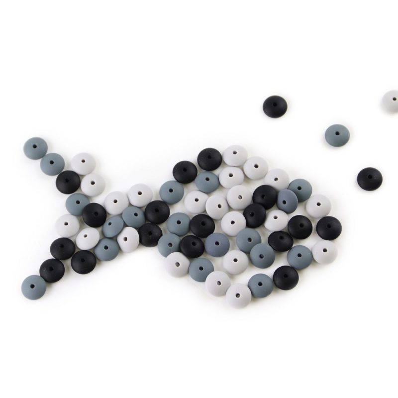 Abaco de silicona negro para bebé