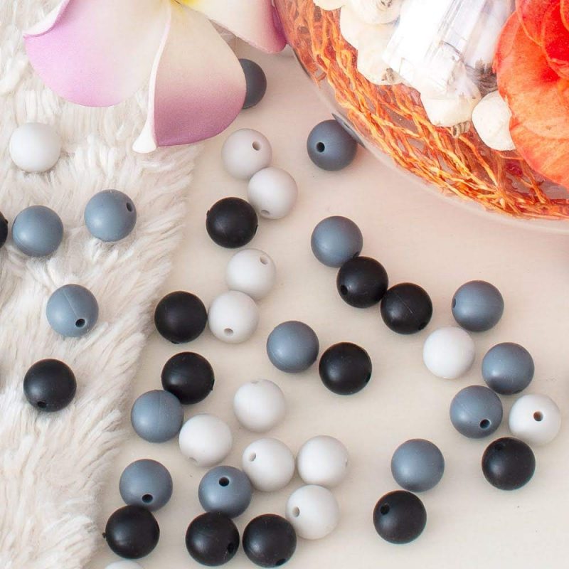 Bola de silicona negro para bebé