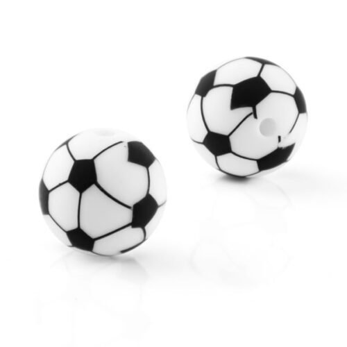 Abalorios Silicona Bola Fútbol para Chupeteros